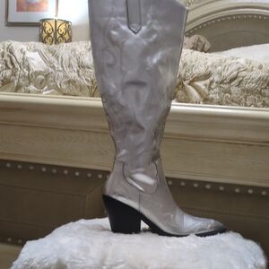 Amazon Silver Heeled Western Boots